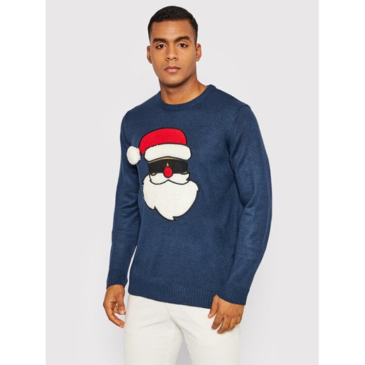Sweter Xmas 22017943 Granatowy Regular Fit Only & Sons XL promocja MODIVO