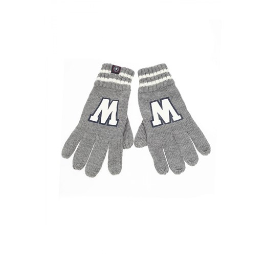 Gloves with letter terranova szary nadruki