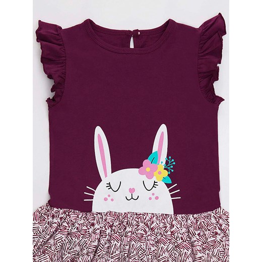 Sukienka "Cute Bunny" w kolorze fioletowym Deno Kids 98 okazja Limango Polska