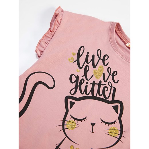 2-częściowy zestaw "Love Cats" w kolorze czarno-jasnoróżowym Deno Kids 104 okazja Limango Polska