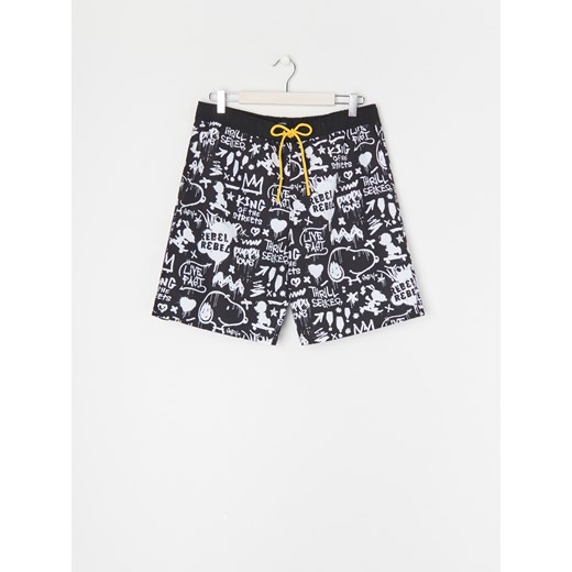 Sinsay - Szorty kąpielowe Snoopy - Czarny Sinsay XS Sinsay