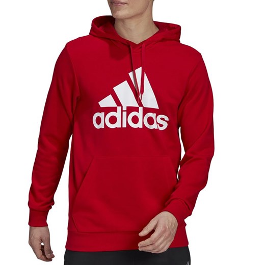 Bluza adidas Essentials Big Logo Hoodie GV0249 - czerwona ze sklepu streetstyle24.pl w kategorii Bluzy męskie - zdjęcie 134590906