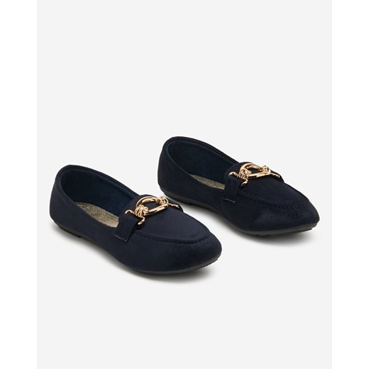 Eko-zamszowe mokasyny w kolorze granatowym Brussi - Obuwie Royalfashion.pl 39 royalfashion.pl
