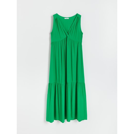 Reserved - Sukienka z wiskozy - Zielony Reserved 42 Reserved