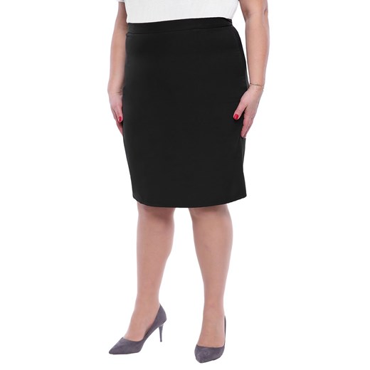 Elegancka spódnica w czarnym kolorze 50 promocyjna cena Modne Duże Rozmiary
