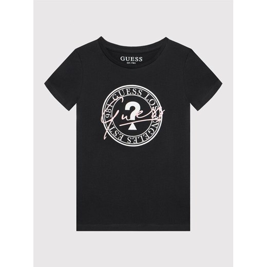 T-Shirt J1BI20 J1311 Czarny Regular Fit Guess 10Y wyprzedaż MODIVO