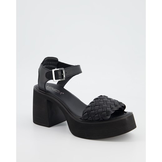 VENEZIA Sandały damskie - 44422Y655 BLACK Venezia 38 Venezia
