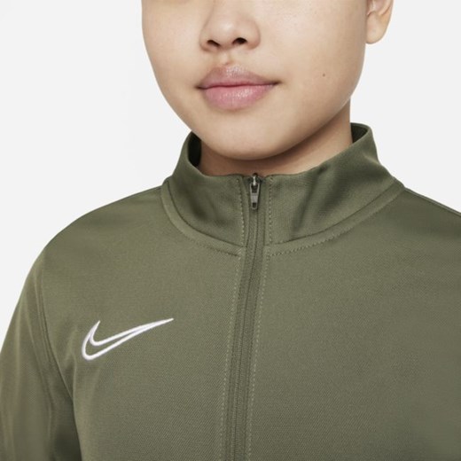 Dzianinowy dres piłkarski dla dużych dzieci Nike Dri-FIT Academy - Brązowy Nike M Nike poland