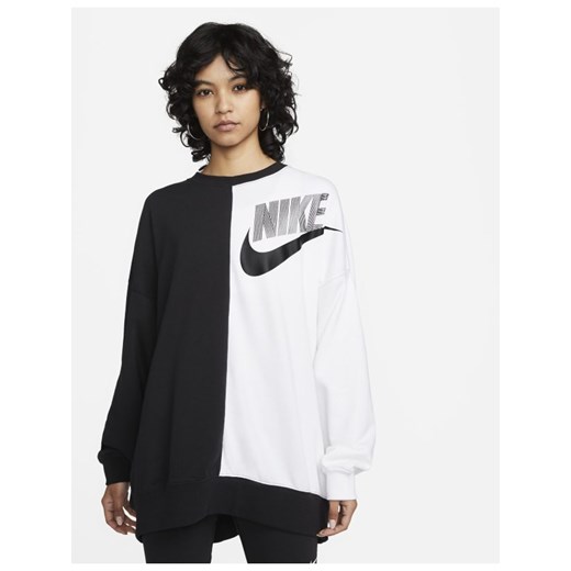 Damska bluza dresowa z dzianiny o dodatkowo powiększonym kroju Nike Sportswear - Nike XS Nike poland