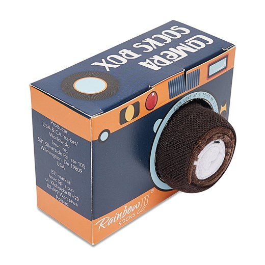 Zestaw 2 par wysokich skarpet unisex ZOOKSY - Rainbow Socks Box Camera Socks Box Zooksy 36/40 eobuwie.pl