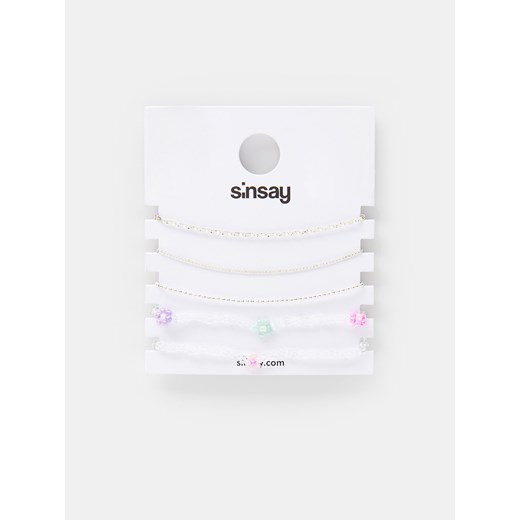 Sinsay - Bransoletki 5 pack - Wielobarwny Sinsay Jeden rozmiar Sinsay