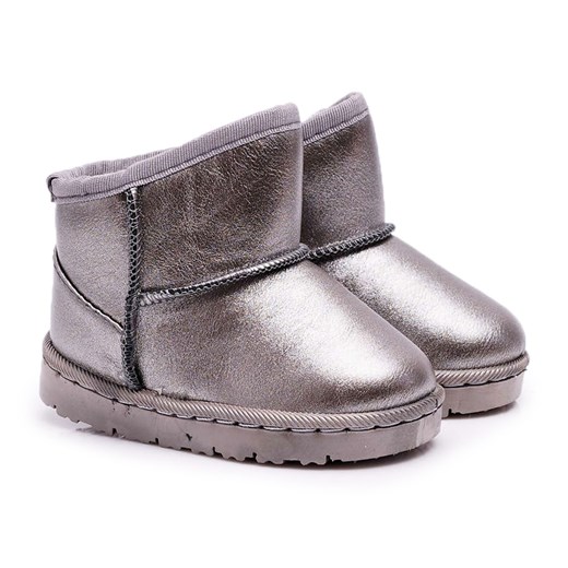 FRROCK Ocieplane Dziecięce Botki Śniegowce Pewter Scooby szare Frrock 30 ButyModne.pl