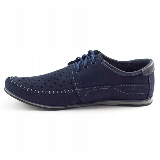 KOMODO Buty męskie mokasyny 875 lato granatowe Komodo 47 ButyModne.pl