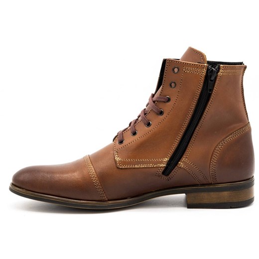 Buty zimowe męskie Olivier skórzane eleganckie