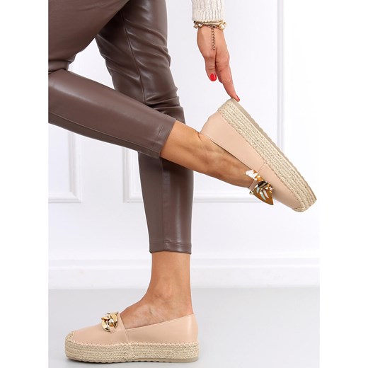 Espadryle damskie Avril Khaki beżowy 38 ButyModne.pl