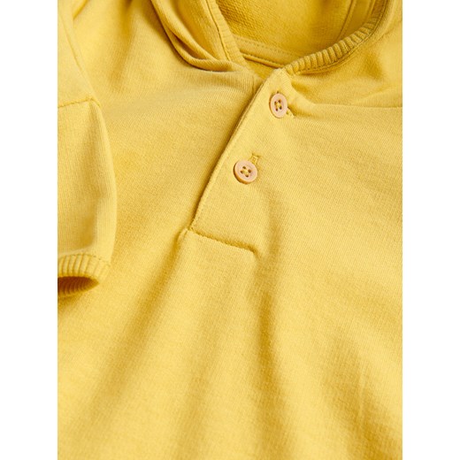 Reserved - Bawełniana bluzka z kapturem - Żółty Reserved 104 Reserved
