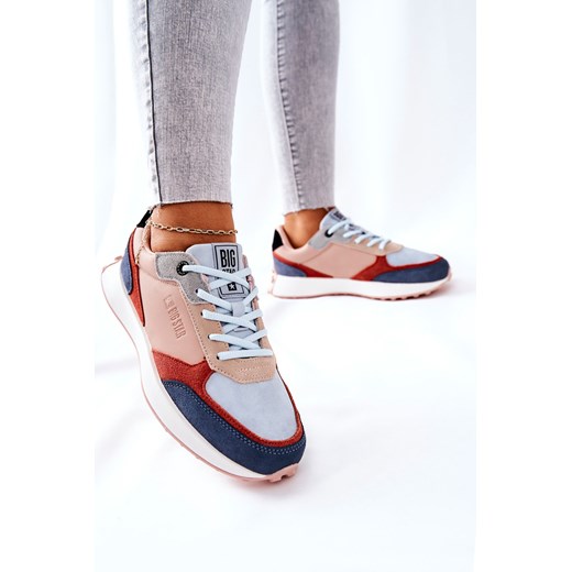 Buty Sportowe Memory Foam Platforma Big Star Beżowo-Niebieskie II274401 37 ZAZOO