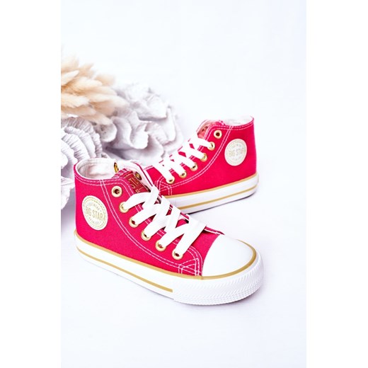 Dziecięce Wysokie Trampki Z Suwakiem BIG STAR HH374137 Różowe 31 ZAZOO