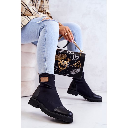 Botki Wsuwane Skarpetkowe Nicole Czarne 2705 Nicole 38 ZAZOO