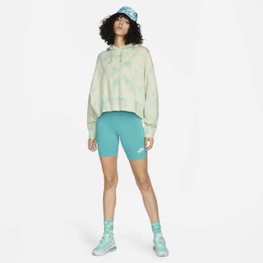 Damska dżersejowa bluza z kapturem z efektem sprania Nike Sportswear - Zieleń Nike S Nike poland