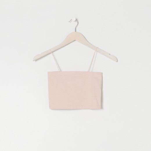 Sinsay - Crop top na ramiączkach - Beżowy Sinsay L Sinsay