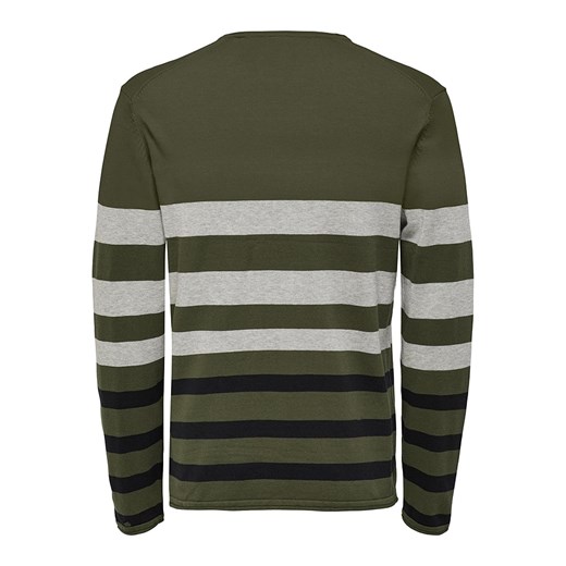 Sweter w kolorze khaki Only & Sons XXL wyprzedaż Limango Polska