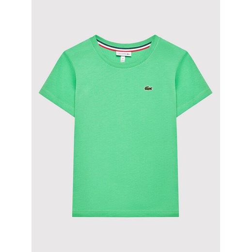 T-Shirt TJ1442 Zielony Regular Fit Lacoste 12Y MODIVO