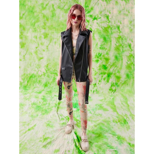 Cropp - Czarna kamizelka oversize - Czarny Cropp L promocyjna cena Cropp