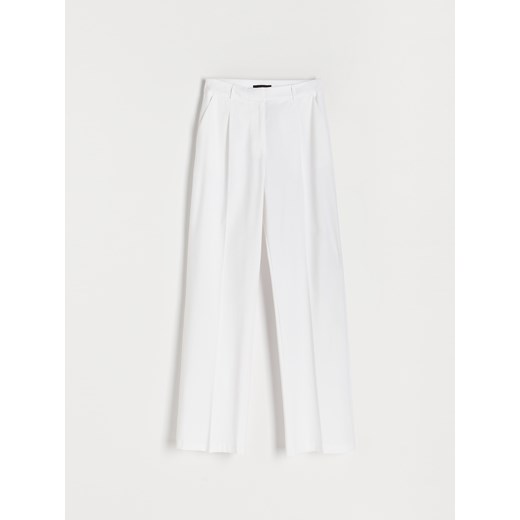 Reserved - Spodnie z wiskozą - Biały Reserved XL Reserved