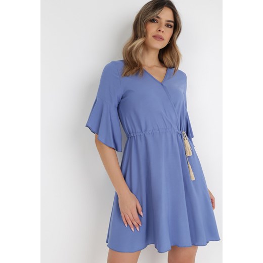 Niebieska Sukienka Myrope ze sklepu Born2be Odzież w kategorii Sukienki - zdjęcie 134949938