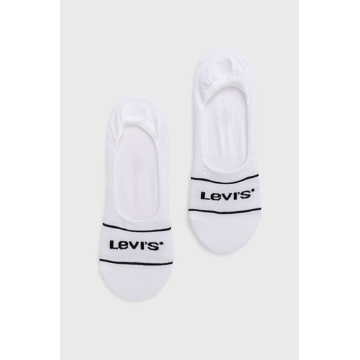 Levi&apos;s skarpetki (2-pack) męskie kolor biały 37157.0738-white ze sklepu ANSWEAR.com w kategorii Skarpetki męskie - zdjęcie 134991045