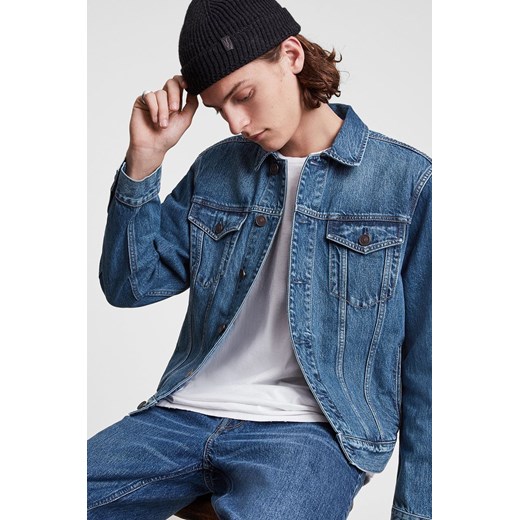 AllSaints Kurtka jeansowa męska przejściowa XL okazyjna cena ANSWEAR.com