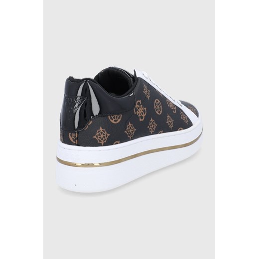 Guess Buty kolor brązowy na koturnie Guess 37 wyprzedaż ANSWEAR.com