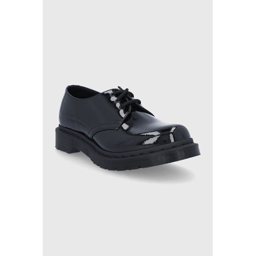 Dr. Martens Półbuty skórzane damskie kolor czarny na płaskim obcasie Dr. Martens 43 ANSWEAR.com wyprzedaż