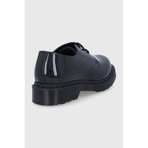 Dr. Martens Półbuty skórzane damskie kolor czarny na płaskim obcasie Dr. Martens 36 okazja ANSWEAR.com