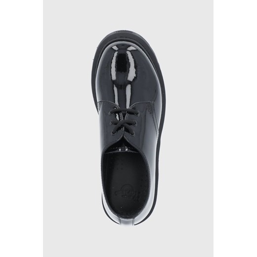 Dr. Martens Półbuty skórzane damskie kolor czarny na płaskim obcasie Dr. Martens 43 promocja ANSWEAR.com