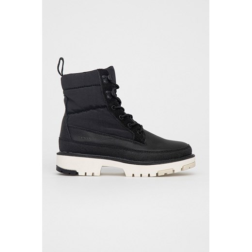 Levi's Workery damskie kolor czarny na platformie 37 okazyjna cena ANSWEAR.com