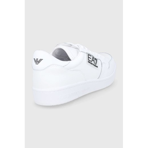 EA7 Emporio Armani Buty kolor biały na płaskiej podeszwie 46 ANSWEAR.com