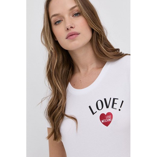 Love Moschino T-shirt damski kolor biały Love Moschino 38 okazja ANSWEAR.com