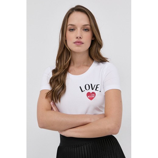 Love Moschino T-shirt damski kolor biały Love Moschino 36 okazja ANSWEAR.com