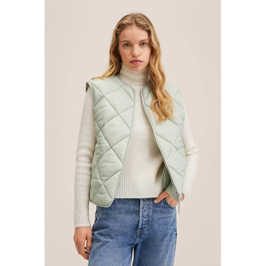 Mango bezrękawnik Bang damski kolor zielony przejściowy Mango XL ANSWEAR.com