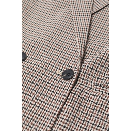 Mango Marynarka Charlott kolor brązowy dwurzędowa wzorzysta Mango XXL ANSWEAR.com