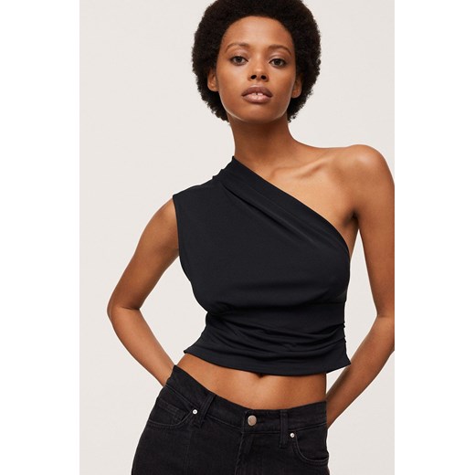 Mango top Macu damski kolor czarny cold shoulder Mango S ANSWEAR.com