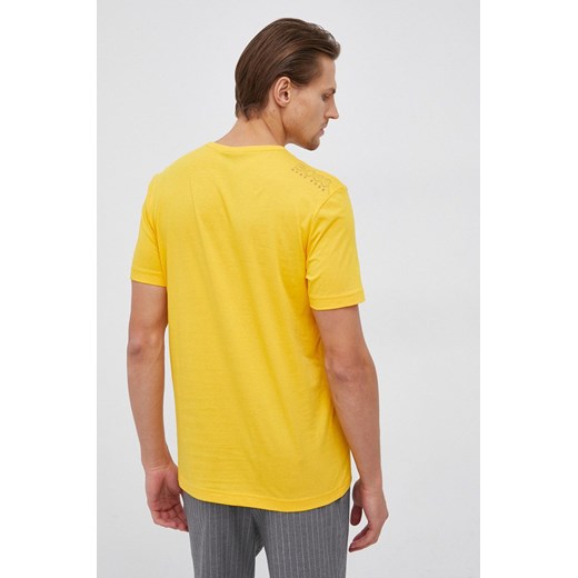 Boss T-shirt bawełniany Athleisure kolor żółty gładki M ANSWEAR.com