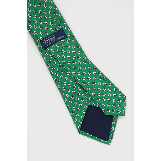 Polo Ralph Lauren krawat jedwabny kolor zielony Polo Ralph Lauren ONE ANSWEAR.com