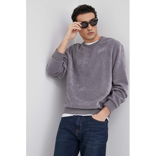 Calvin Klein Jeans bluza męska kolor szary gładka M ANSWEAR.com