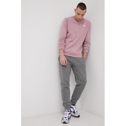 adidas Originals Bluza męska kolor różowy z aplikacją M ANSWEAR.com