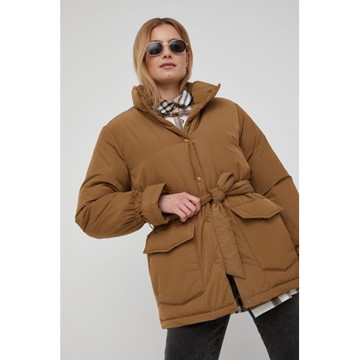 Vero Moda kurtka damska kolor brązowy zimowa Vero Moda M wyprzedaż ANSWEAR.com