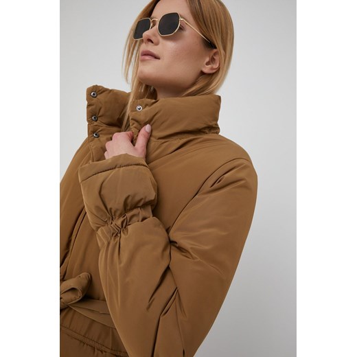 Vero Moda kurtka damska kolor brązowy zimowa Vero Moda M ANSWEAR.com promocja
