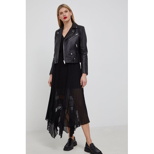 The Kooples ramoneska skórzana damska kolor czarny przejściowa The Kooples XL ANSWEAR.com